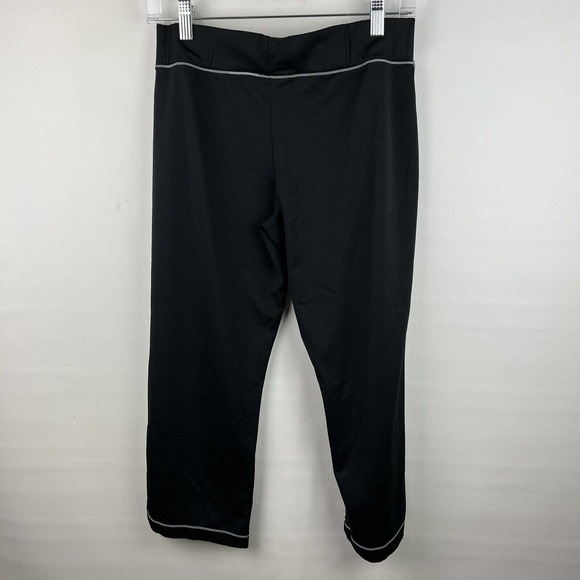 Nike Cropped Leggings Womens Medium Black Knit Capris - Picture 2 of 7